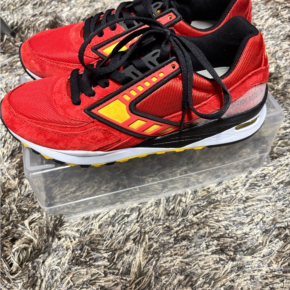 Brooks Red, Yellow, and Black Athletic Sneakers for any Kansas City Chief Fan!